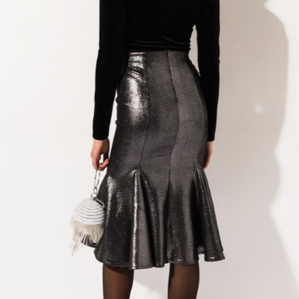 Carnaval Peplum Ruffle Midi Skirt - Picture 3 of 8